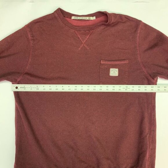 Iron & Resin Men's Single V Pocket Knit Long Sleeve Crew Neck Sweater Size L - Picture 10 of 12